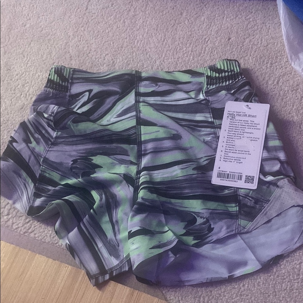 Lululemon Athletica Green and Gray Athletic Shorts